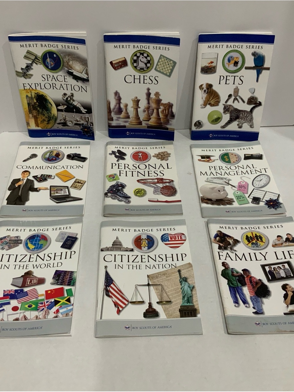 Scouting America Merit Badge Series Books, Lot of 9 (6 Eagle required)